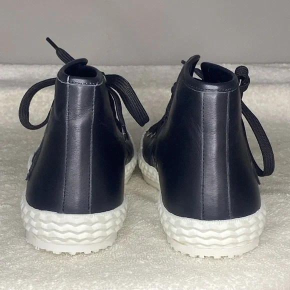 Jimmy Choo Black Leather High Top Trainer Sneakers (EUR 41 / US 8)